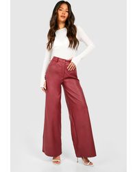 Boohoo - Leather Look Slouchy Dad Trouser - Lyst