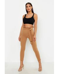 skinny paperbag pants