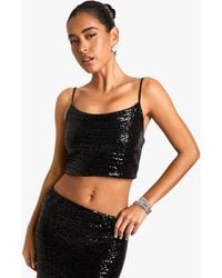 Boohoo - Sequin Cami Top - Lyst