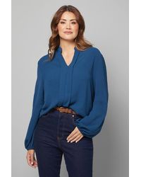 Wallis - Collarless Woven Blouse - Lyst