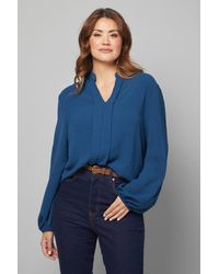 Wallis - Collarless Woven Blouse - Lyst
