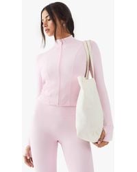 Boohoo - Supersoft Sculpt Zip-Through Sports Jacket - Lyst