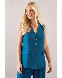 Wallis - Petite Three Button Pocket Detail Waistcoat - Lyst