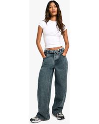 Boohoo - Vaqueros Básicos Holgados De Pernera Ancha - Lyst