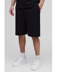 Boohoo - Elasticated Waist Relaxed Al Stretch Shorts - Lyst