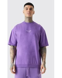Boohoo - Tall Edition Oversized Heavyweight Zip Hem T-shirt - Lyst