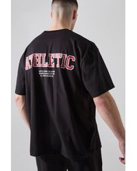Boohoo - Tall Man Active Boxy Athletic Back Print T-Shirt - Lyst
