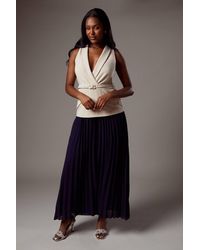 Coast - Crepe Pocket Detail Pleated Jumpsuit - Lyst