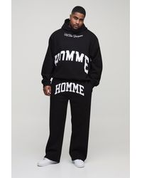Boohoo - Plus Oversized Boxy Split Hem Homme Tracksuit - Lyst