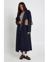 Boohoo - Oversized Maxi Wool Look Coat - Lyst