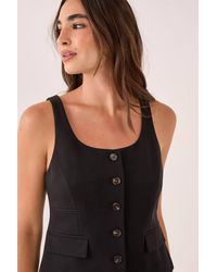 Nasty Gal - Tailored Scoop Neck Button Through Waistcoat - Lyst