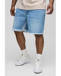 BoohooMAN - Plus lockere Jeansshorts - Lyst