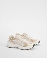 Boohoo - Contrast Stripe Chunky Sporty Dad Sneakers - Lyst