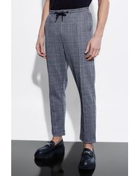 boohooMAN Men's Tapered High Rise Trouser with Belt Loops