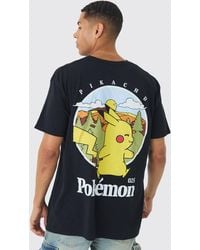 BoohooMAN - Oversize T-Shirt mit lizenziertem Pokemon Print - Lyst