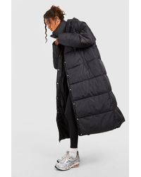 Boohoo - Tall 2 In 1 Detachable Oversized Puffer Jacket - Lyst