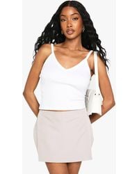 Boohoo - Basic Woven Mini Skort - Lyst