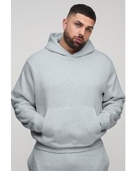 Boohoo - Plus Basic Boxy Over The Head Hoodie - Lyst
