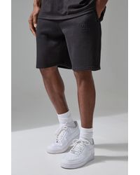 Boohoo - Pantalón Corto Man Active Holgado Con Estampado Training Dept - Lyst