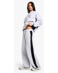 Boohoo - Colour Block Straight Leg Jogger - Lyst