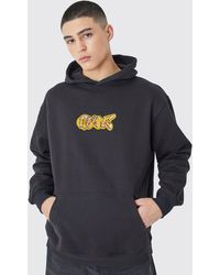 BoohooMAN - Oversized Homme Graffiti Graphic Hoodie - Lyst