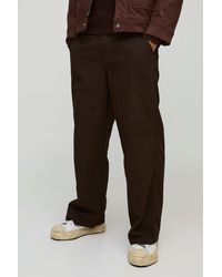 Boohoo - Baggy Relaxed Fit Textured Pants - Lyst