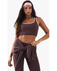 DSGN Studio - Sports Ultra Sculpt Contrast Piping Padded Sports Bra - Lyst
