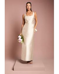 Coast - Twill Sleeveless Column Bridesmaid Dress With Statement Bow Back - Lyst