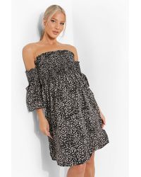 boohoo maternity polka dot dress