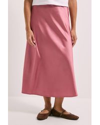 Dorothy Perkins - Satin Bias Cut Skirt - Lyst