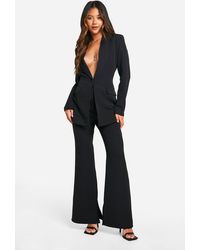 Boohoo - Split Ankle Fit & Flare Tailored Pants - Lyst