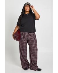 Boohoo - Plus Button Detail Crew Neck - Lyst