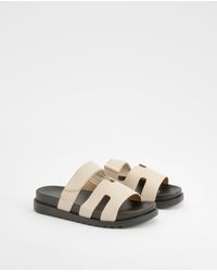 Boohoo - Cut Out Detail Sliders - Lyst