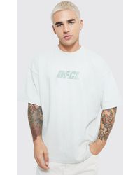 BoohooMAN - Oversized Heavyweight Foam Print T-shirt - Lyst