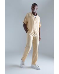 BoohooMAN - Plain Viscose Boxy Shirt And Pants - Lyst
