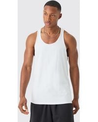 BoohooMAN - Regular Fit Basic Racer Back Vest - Lyst