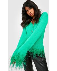 H\u0026M Synthetic Fluffy Cardigan in Light 