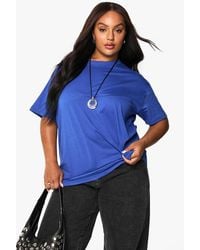 Boohoo - Basics Plus Super Oversized Crew Neck Basic Cotton T-Shirt - Lyst