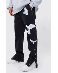 boohooman purple lightning jeans