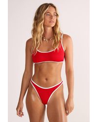 Nasty Gal - Ribbed Contrast Binding Crop Bikini Set - Lyst