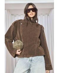 Boohoo - Oversized Faux Suede Jacket - Lyst
