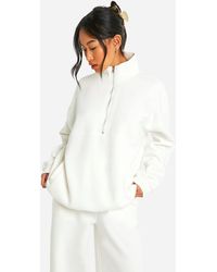 DSGN Studio - Sudadera Oversize Con Bordado Dsgn Studio Y Cremallera A La Mitad - Lyst