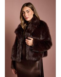 Coast - Occasion Short Faux Fur Coat - Lyst