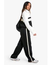 Boohoo - Stripe Colour Block Woven Tracksuit Bottoms - Lyst