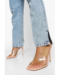 wide width clear mules