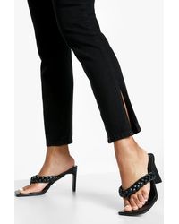 wide width black mules