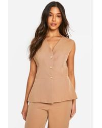 Boohoo - Flared Hem Longline Waistcoat - Lyst