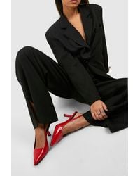 Boohoo - Zapatos De Salón Con Tacón De Aguja Bajo Y Talón Descubierto - Lyst