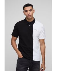 Boohoo - Polo Man Ajustado De Piqué Con Colores En Bloque - Lyst