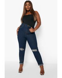 Ripped Knee Mom Jeans for Women - Up to 